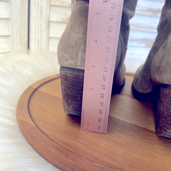 Jeffery Campell Glesson Heel Long Pointed Toe Taupe Suede Boot Revolve Size 8 - Picture 6 of 8